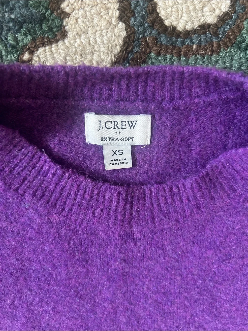 J. Crew Bright Purple Crewneck Sweater